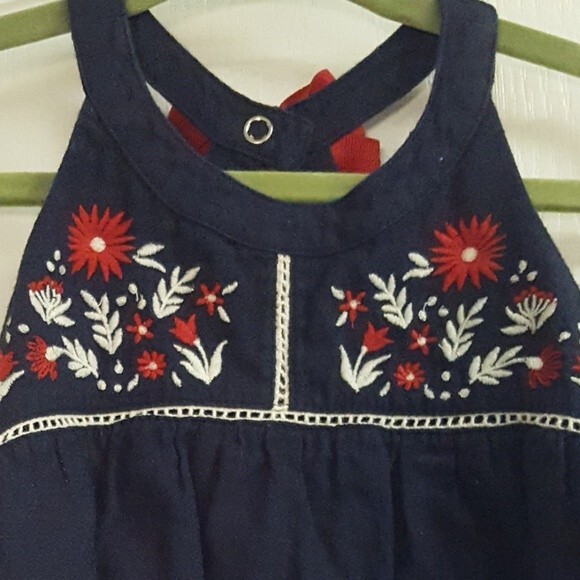 Tommy Bahama Navy Embroidered Boho Romper - Picture 2 of 5